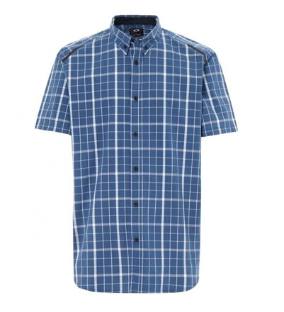 OAKLEY LOCAL SS PLAID shirt blue M