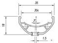 MACH1 Rim TRUCKY 30 29 28D black