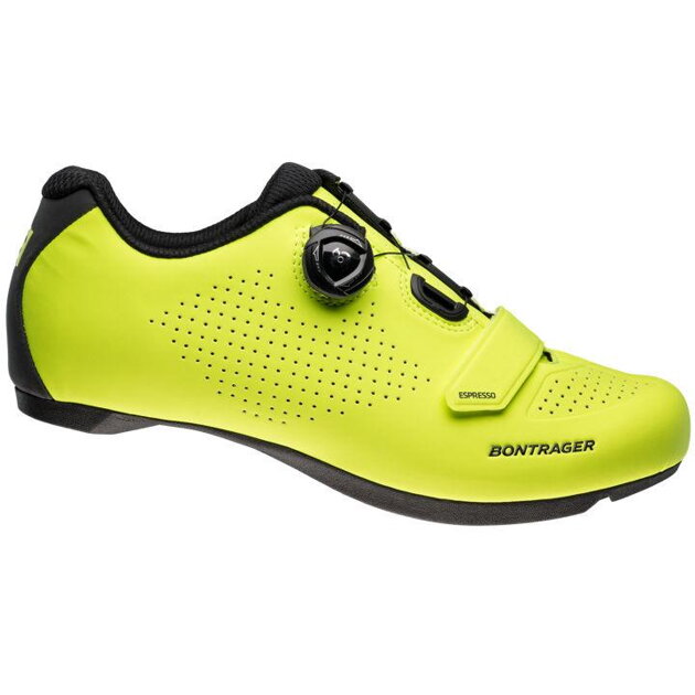 Bontrager road shoes Espresso visible yellow