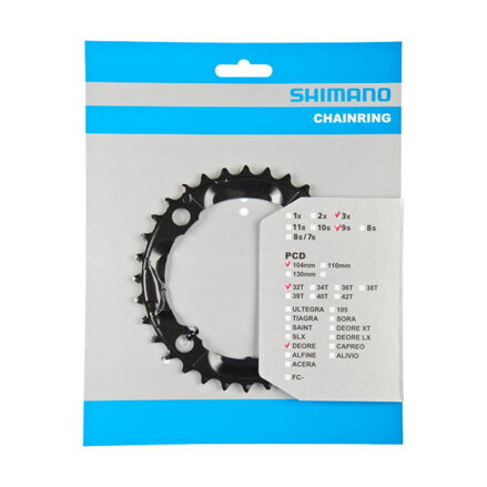 SHIMANO Gearbox 32z. FC-M590 Deore black 104mm