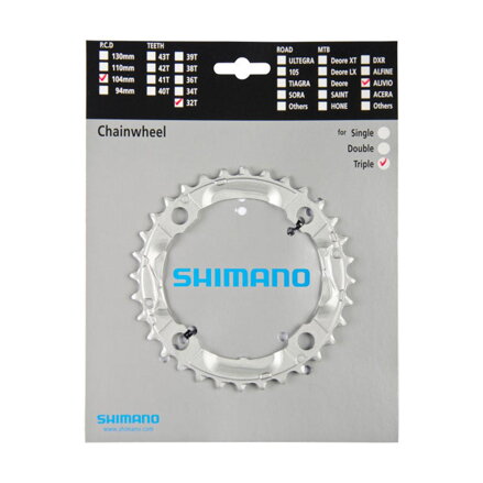 SHIMANO Gearbox 32z. FC-M430 Alivio 9-k. silver. 104mm