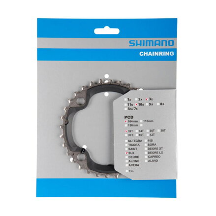 SHIMANO Gearbox 32z. FC-M670 SLX silver. 104mm