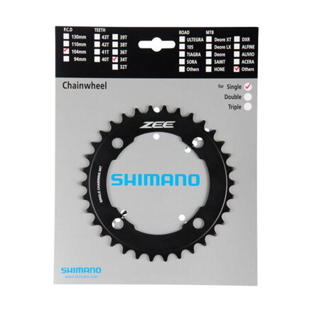 SHIMANO Gearbox 34z. FC-M640 ZEE black 104mm