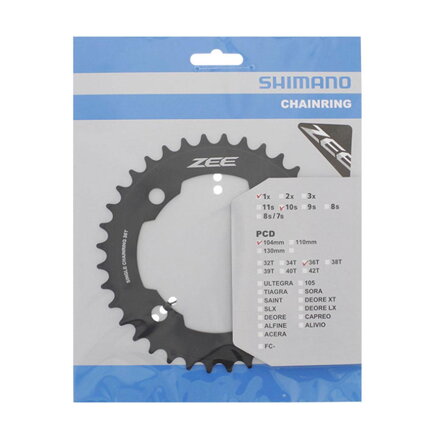 SHIMANO Gearbox 36z. FC-M640 ZEE black 104mm