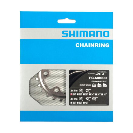 SHIMANO Gearbox 24z. FC-M8000 XT 34/24z. black 64mm