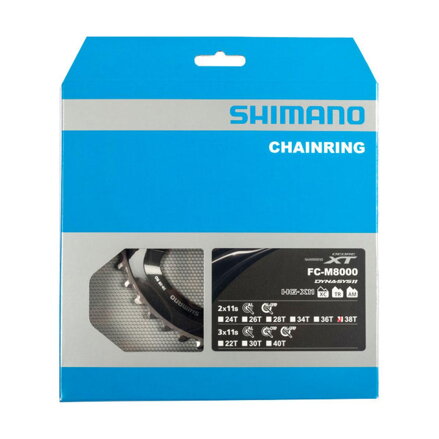 SHIMANO Gearbox 38z. FC-M8000 XT 38/28z. black 96mm