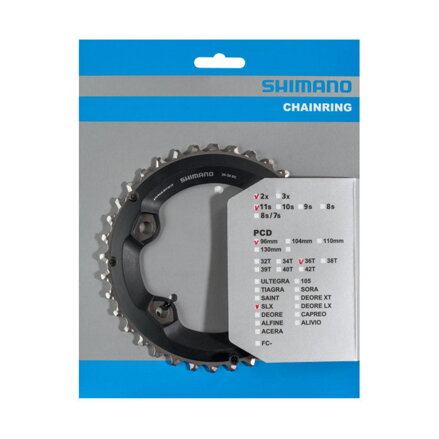 SHIMANO Gear 36z. FC-M7000 SLX 36/26z. black 96mm