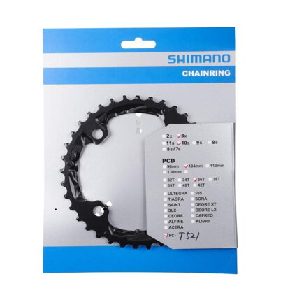 SHIMANO Gearbox 36z. FCT521 Deore black