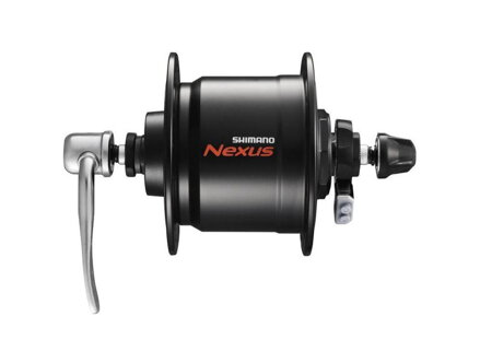 SHIMANO Hub with dynamo DH-C3000 6V/3W 36d. black on r.u.+surge protection SMDH10