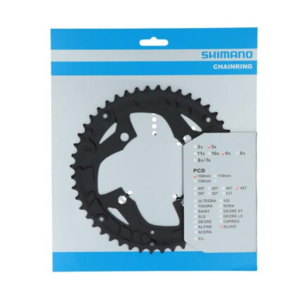SHIMANO Gear 48z. FC-T4010 Alivio 9-pc. black 104mm