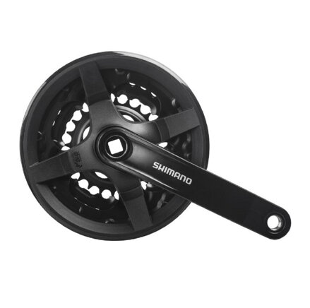 SHIMANO Cranks FC-TY301 150mm 42/34/24z. 6/7/8-k. black with square cover