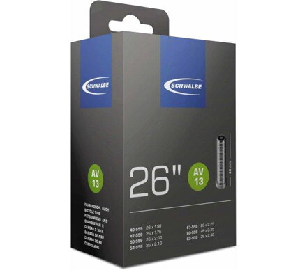 SCHWALBE Inner tube AV13 26x1.50/2.50 40mm (40/62 559) 190g inner tube