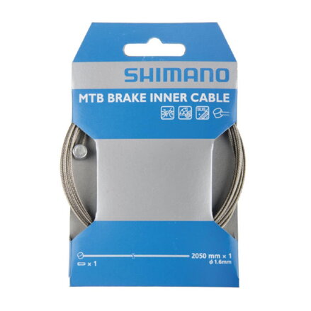 SHIMANO MTB brake cable 1.6x2050mm stainless packed