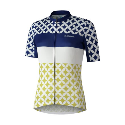 SHIMANO Women's jersey MIZUKI white/navy / Size: S