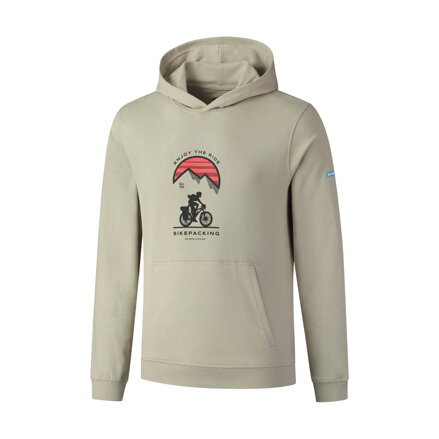SHIMANO Sweatshirt SHIMANO HOODIE green/red / Size: XL