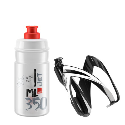 ELITE Bottle with basket set CEO red logo, 350 ml
