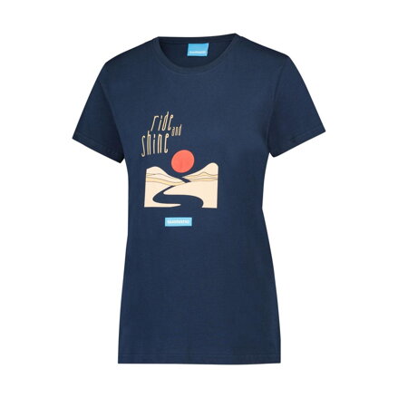SHIMANO T-shirt women's GRAPHIC TEE navy blue / Size: S
