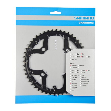 SHIMANO Gearbox 48z. FC-M590/FC-M591 9-pc. black 104mm