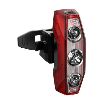 LONGUS SHIP rear light 5LED 5f USB, 50lm, black