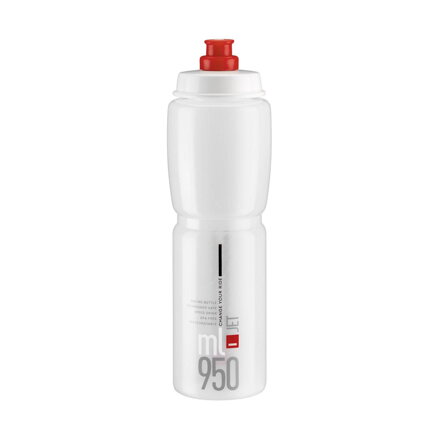 ELITE bottle JET 950 transparent red logo