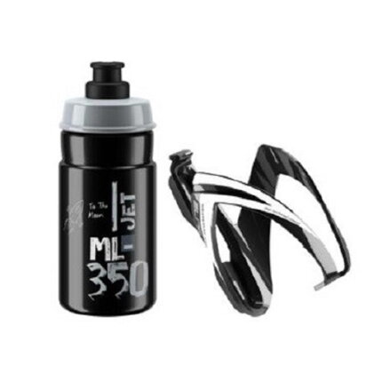 ELITE Bottle with basket set CEO grey-black logo, 350 ml