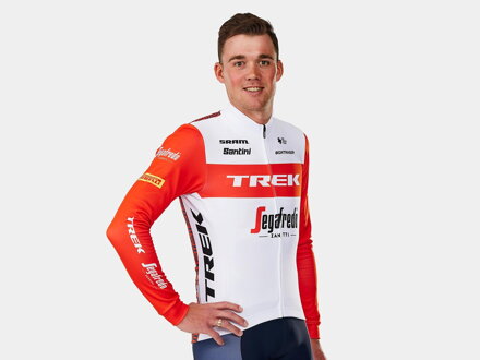 Bontrager Santini Trek-Segafredo Team Replica Long Sleeve Jersey White Red