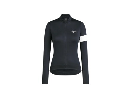 Women's long-sleeved Rapha Core thermal cycling jersey black