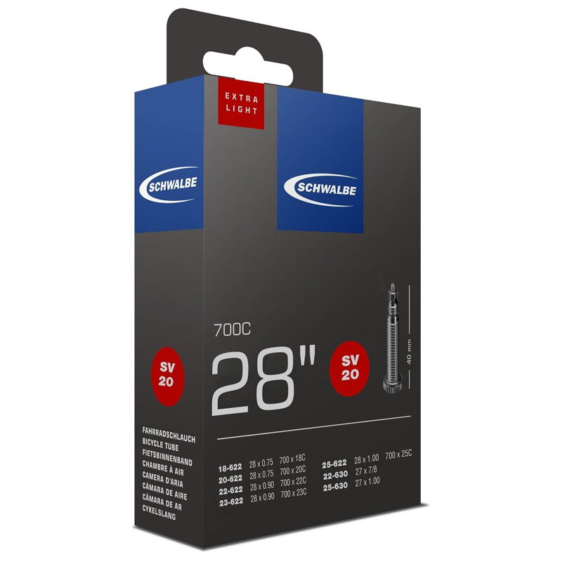 SCHWALBE Tube 700x18/25C FV 40mm SCHWALBE Tube 700x18/25C FV 40mm