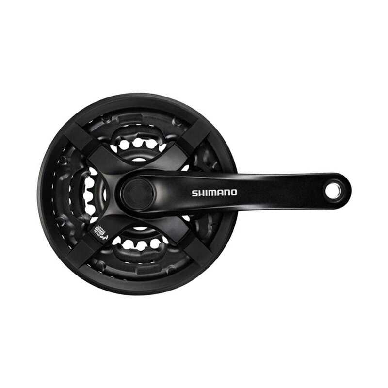 SHIMANO Cranks FC-TY501 170mm 48/38/28z. 6/7/8-k. black with square cover SHIMANO Cranks FC-TY501 170mm 48/38/28z. 6/7/8-k. black with square cover