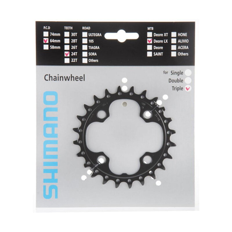 SHIMANO Gearbox 24z. FC-M660 SLX 10 pcs. black 64mm SHIMANO Gearbox 24z. FC-M660 SLX 10 pcs. black 64mm
