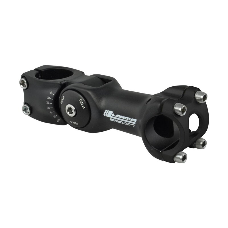 LONGUS Stem SETUP adjustable 28.6/31.8 0-60°, black LONGUS Stem SETUP adjustable 28.6/31.8 0-60°, black