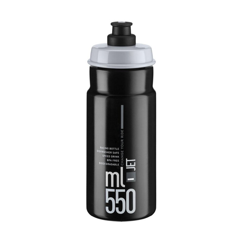 ELITE Bottle JET 550 black gray logo ELITE Bottle JET 550 black gray logo