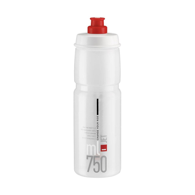 ELITE bottle JET 750 transparent red logo ELITE bottle JET 750 transparent red logo