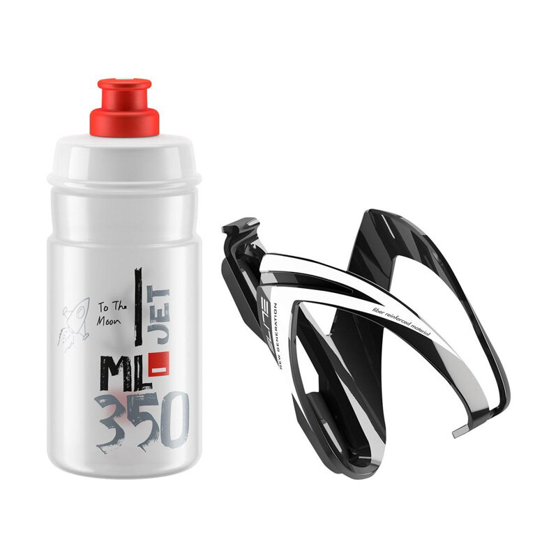 ELITE Bottle with basket set CEO red logo, 350 ml