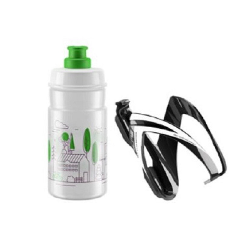 ELITE Bottle with basket set CEO green logo, 350 ml