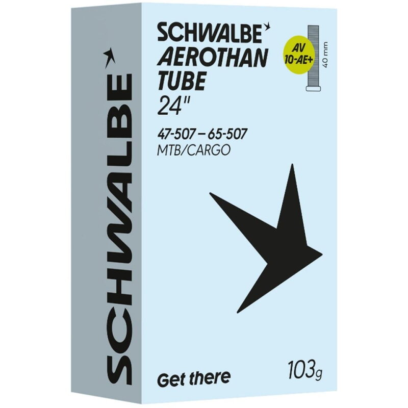 SCHWALBE Duša AV10-AE+ (47/65-507) 24x1.85–2.60 AV 40mm Aerothan 103g