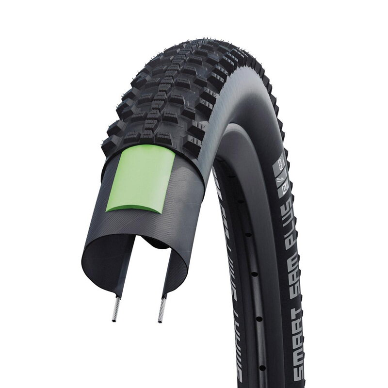 SCHWALBE Tire SMART SAM PLUS (57-559) 26x2.25 Performance 67EPI GreenGuard 980g Black
